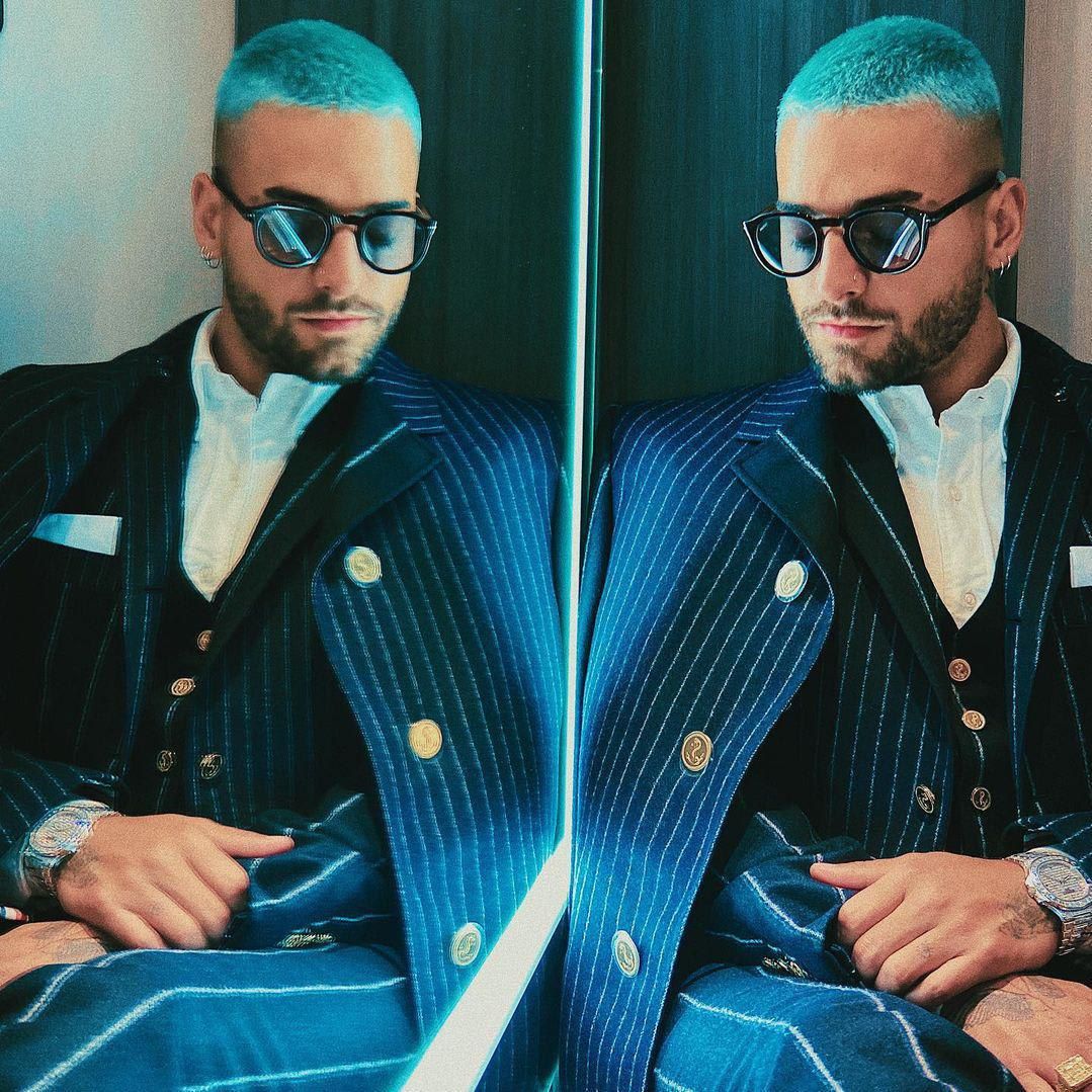 Maluma wears custom Thom Browne for the American Music Awards