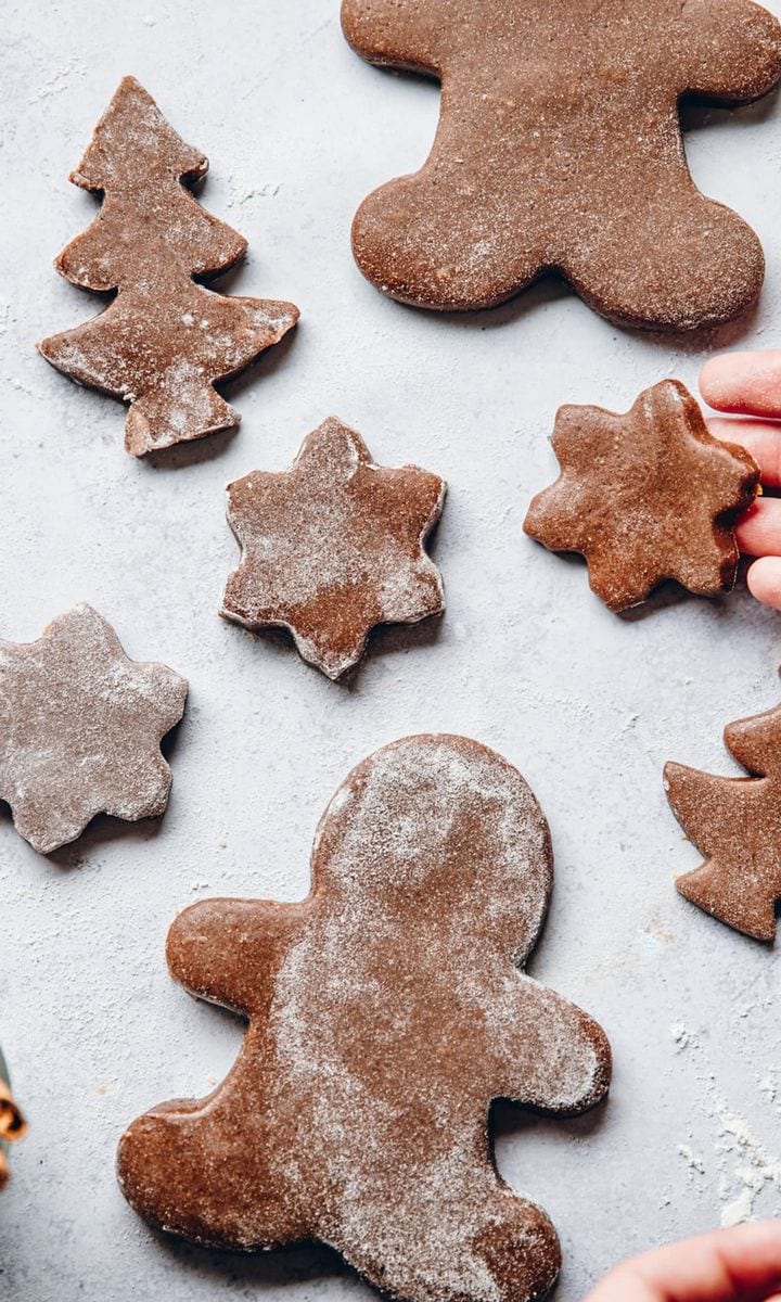 gingerbread cookies being baked