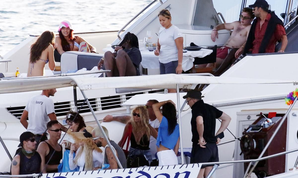 Madonna enjoys a boat ride in Taormina