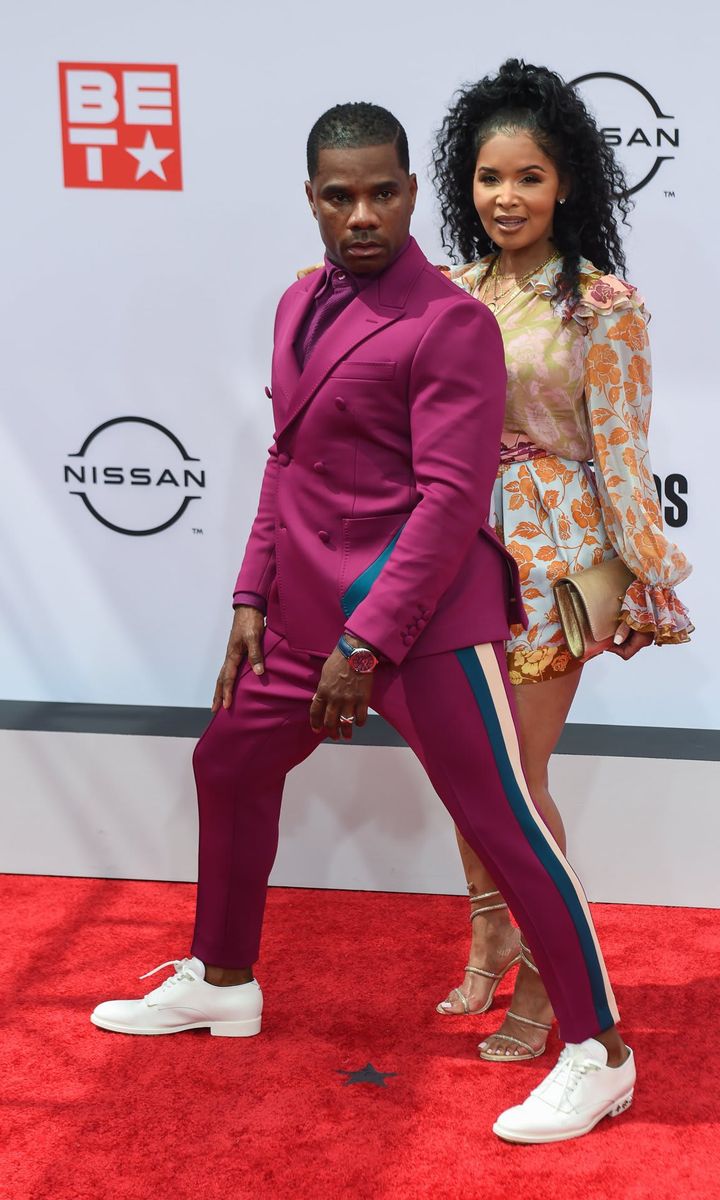 Kirk Franklin and wife Tammy Collins at BET Awards 2021 - Arrivals