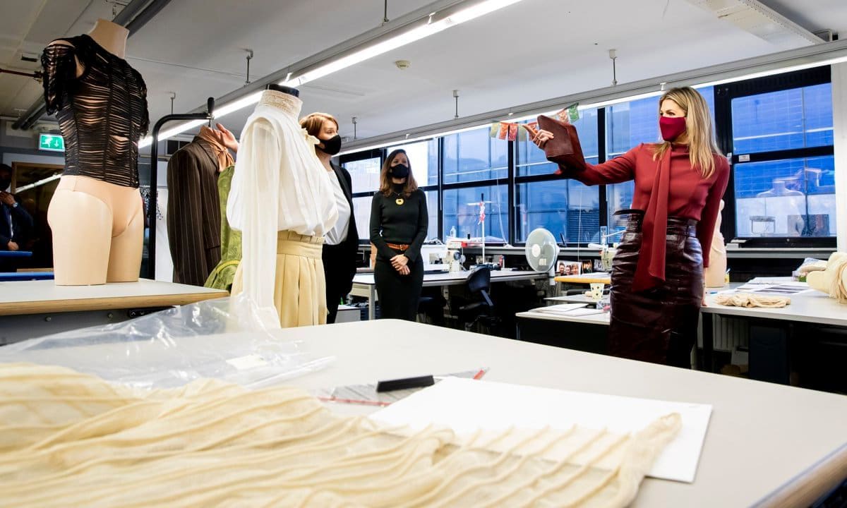 Queen Maxima Of The Netherlands visits Dance Netherlands Dance Theater in The Hague