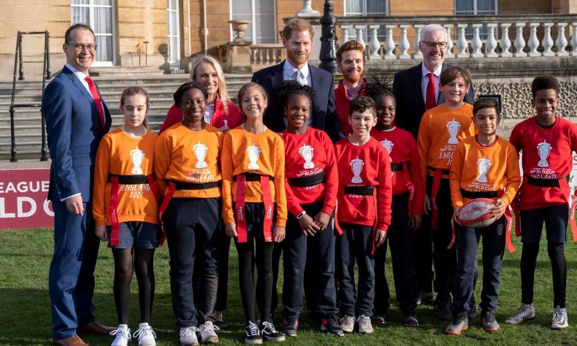 Prince Harry hosted the Rugby League World Cup 2021 draws on Jan. 16