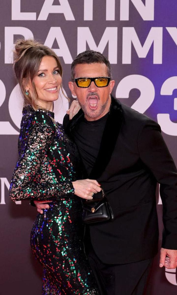 Banderas and Nicole Kimpel at the Latin Grammys