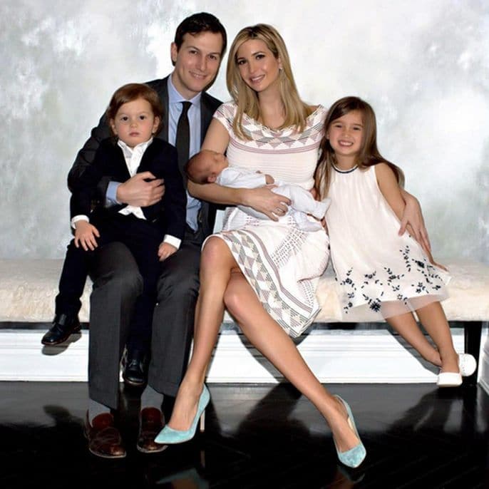 Kushner party of 5! Ivanka shared a portrait of her growing family on April 25, marking their first photo all together since baby Theodore's birth. The mom-of-three captioned the sweet photo, "Our first picture as a family of five! Thank you for all of the love and well wishes."
<br>
<br>
Photo: Instagram.com/IvankaTrump