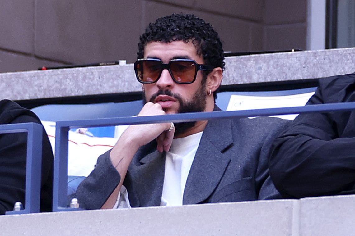 Bad Bunny attends the Men's Singles Final match between Taylor Fritz of the United States and Jannik Sinner of Italy on Day Fourteen of the 2024 US Open