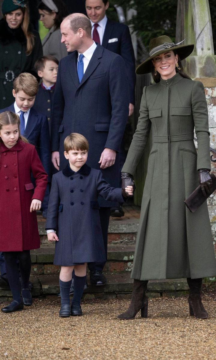 The Princess of Wales attended church service on Christmas Day wearing a festive green Alexander McQueen coat teamed with a wide-brimmed hat and earrings, which were reportedly a gift from Prince William.