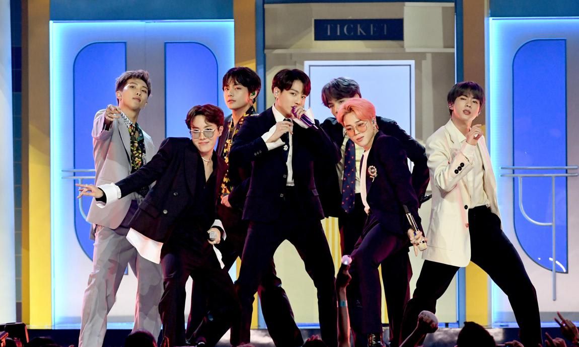 BTS performs during the Billboard Music Awards