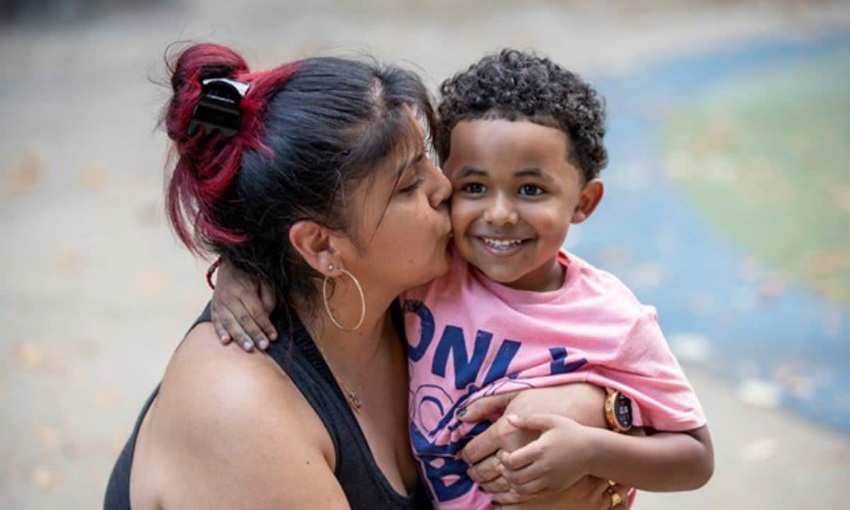 Sonia with her grandson, Pepe.