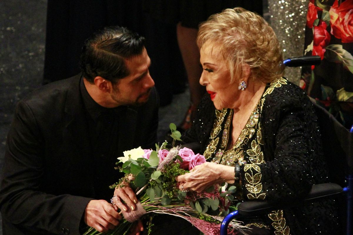 Mexican actress Silvia Pinal, 90, receives a great tribute for her great artistic career in film and theater at the Palace of Fine Arts. on August 29, 2022 in Mexico City, Mexico. 