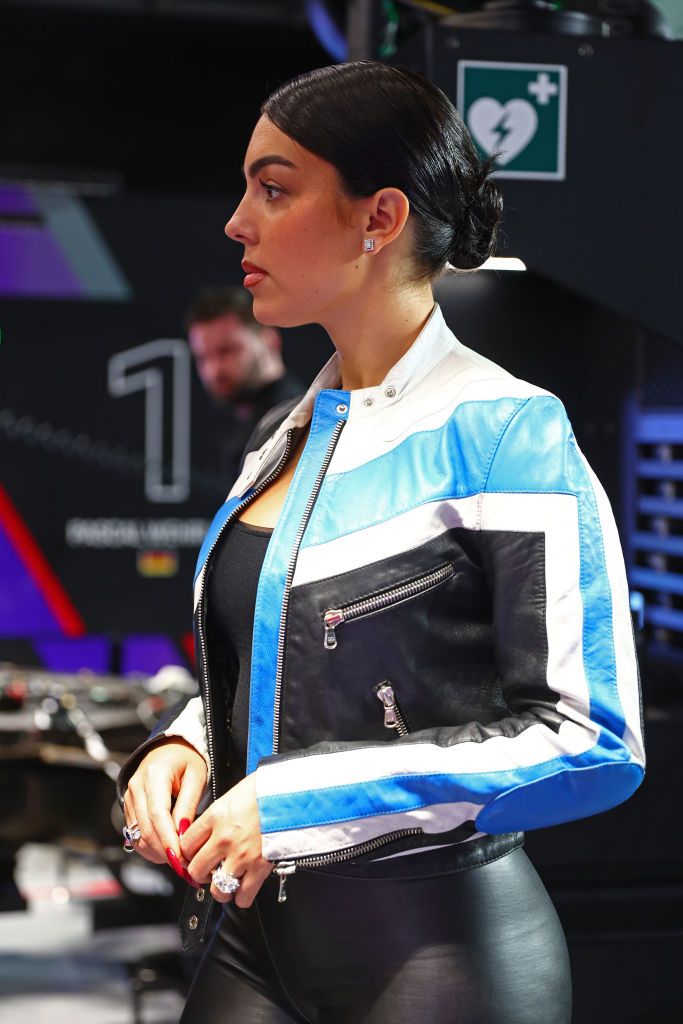 Georgina Rodríguez Rocks Luxe Leather at Formula E—See Her Look