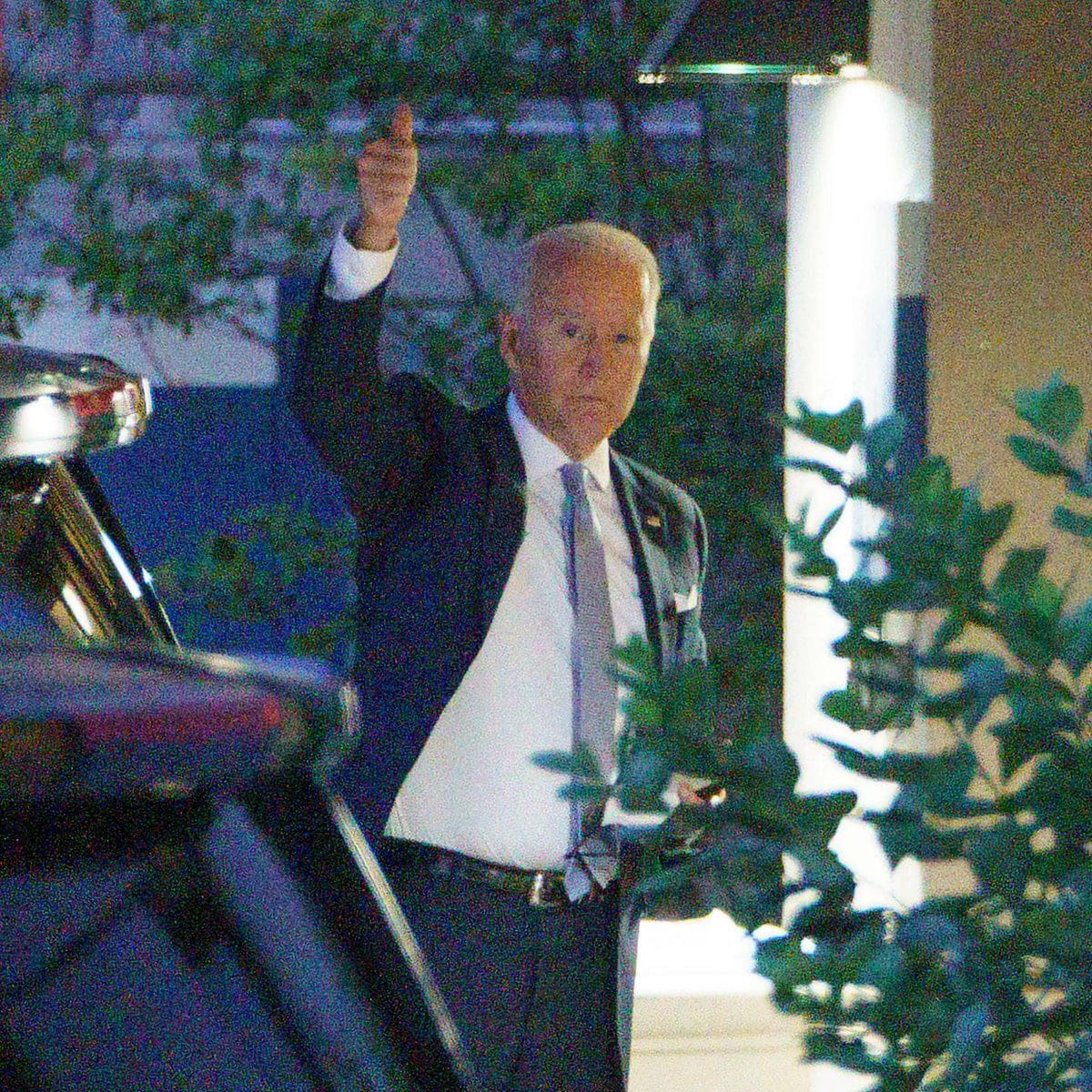 President Joe Biden joined his wife at the medical center