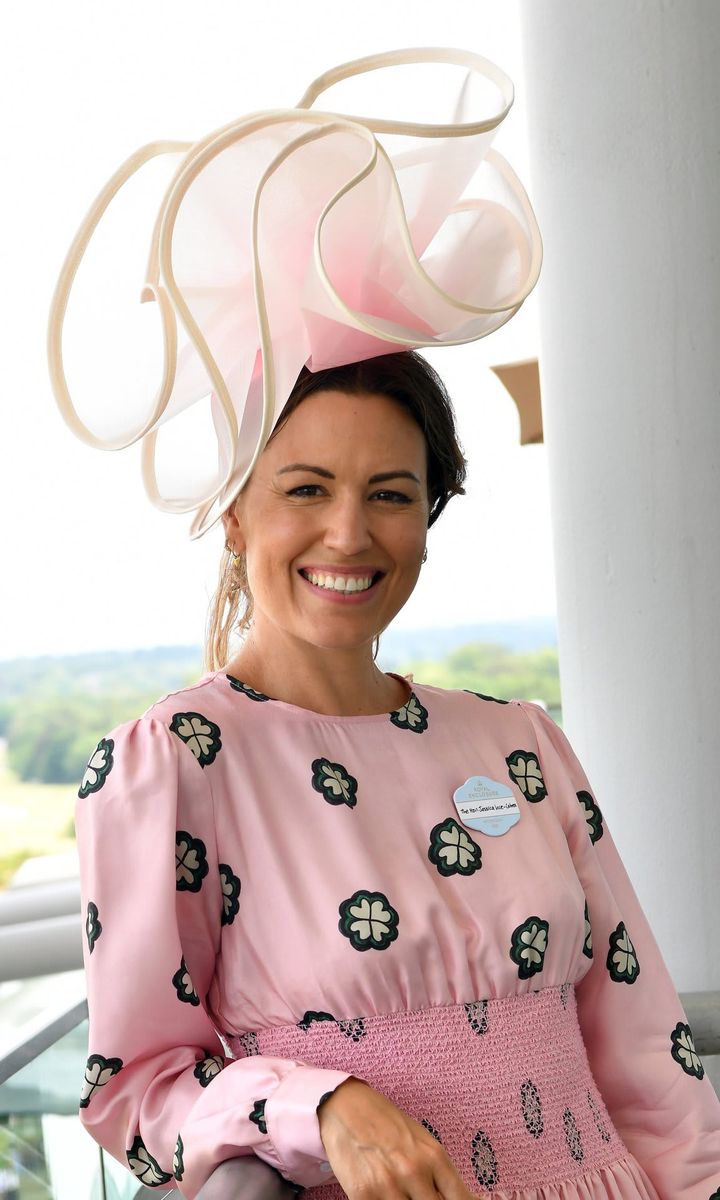 2021 Royal Ascot - Fashion, Day Two, pastel pink hat