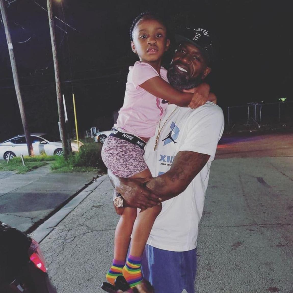 George Floyd's daughter Gianna with Stephen Jackson