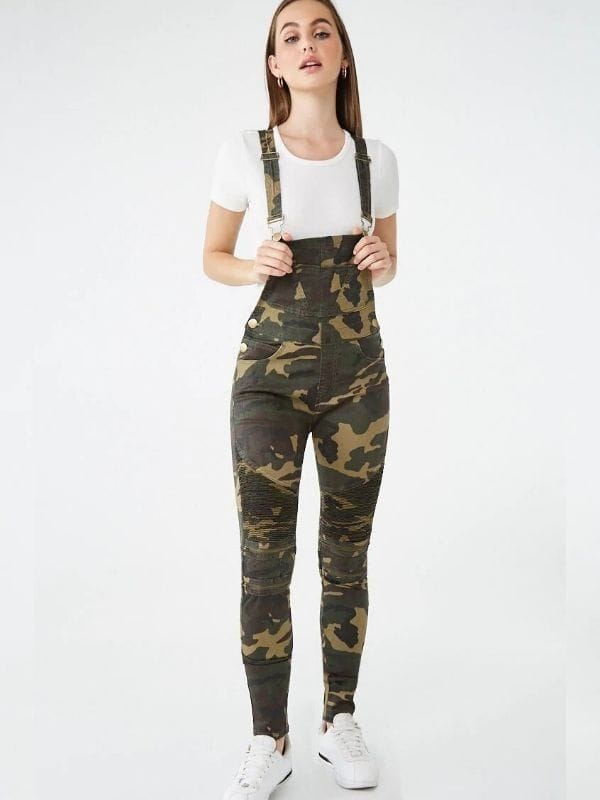 Camouflage print dungarees by Forever 21