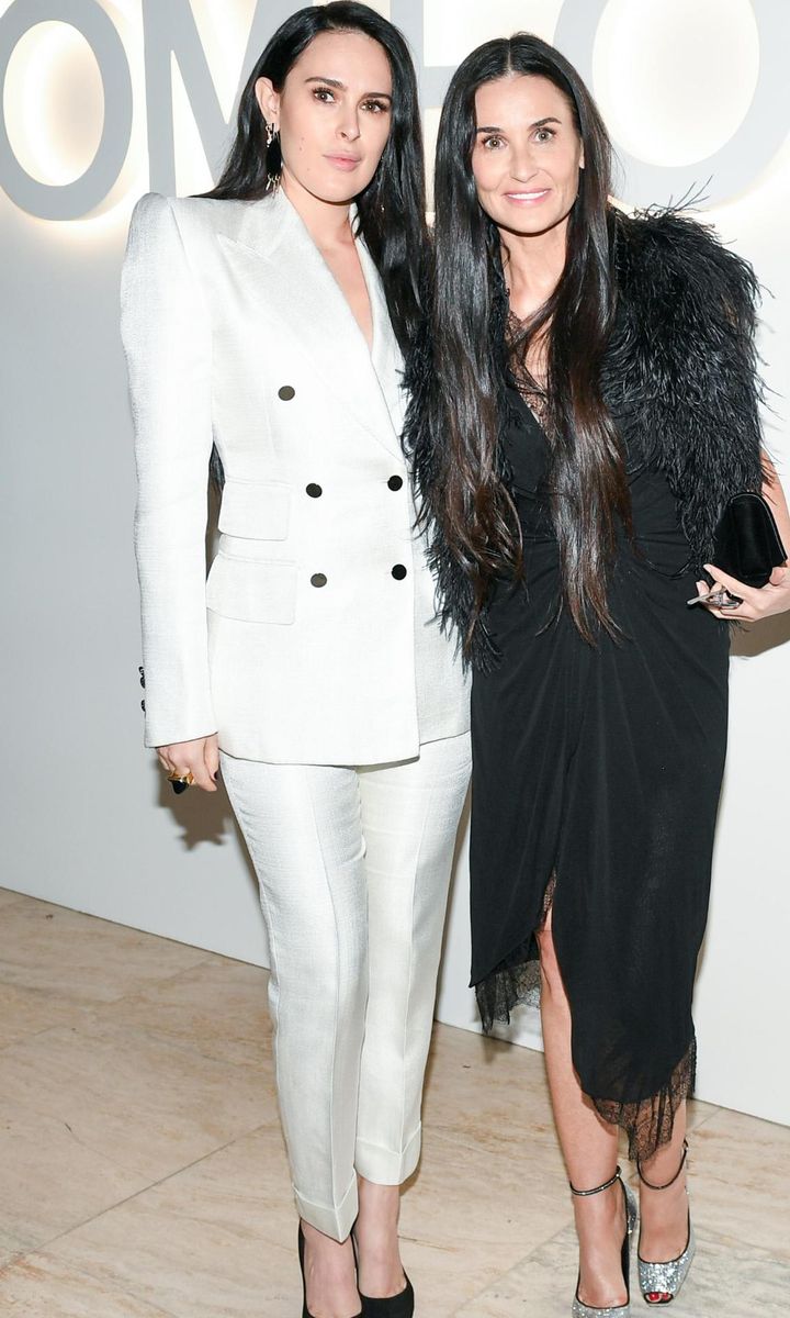 Demi Moore with Rumer Willis at Tom Ford's runway show