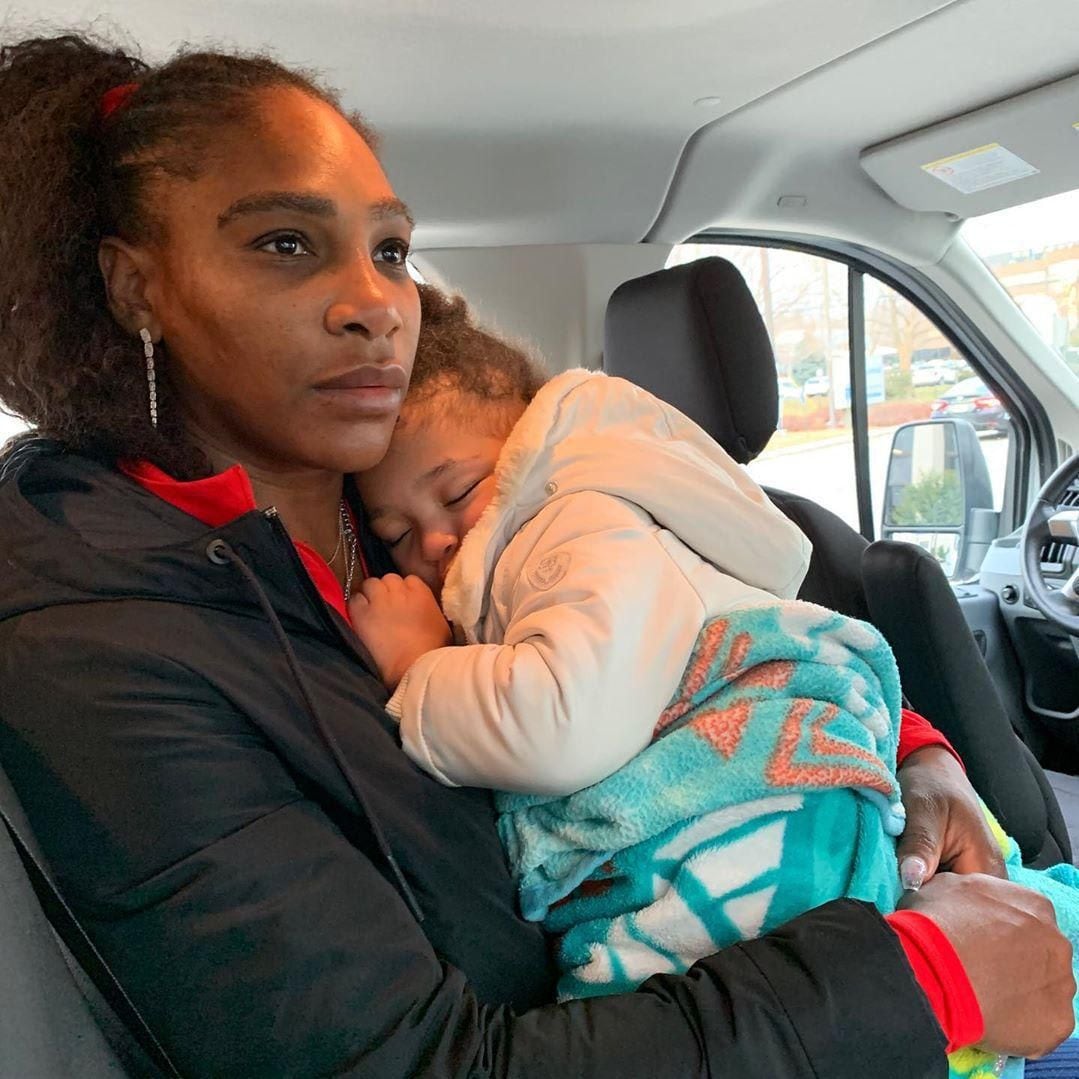 Serena Williams and daughter Olympia