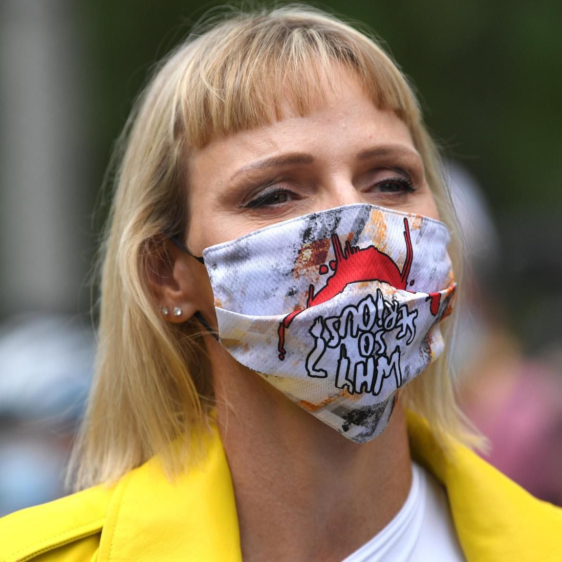 Princess Charlene of Monaco wore a Joker face mask