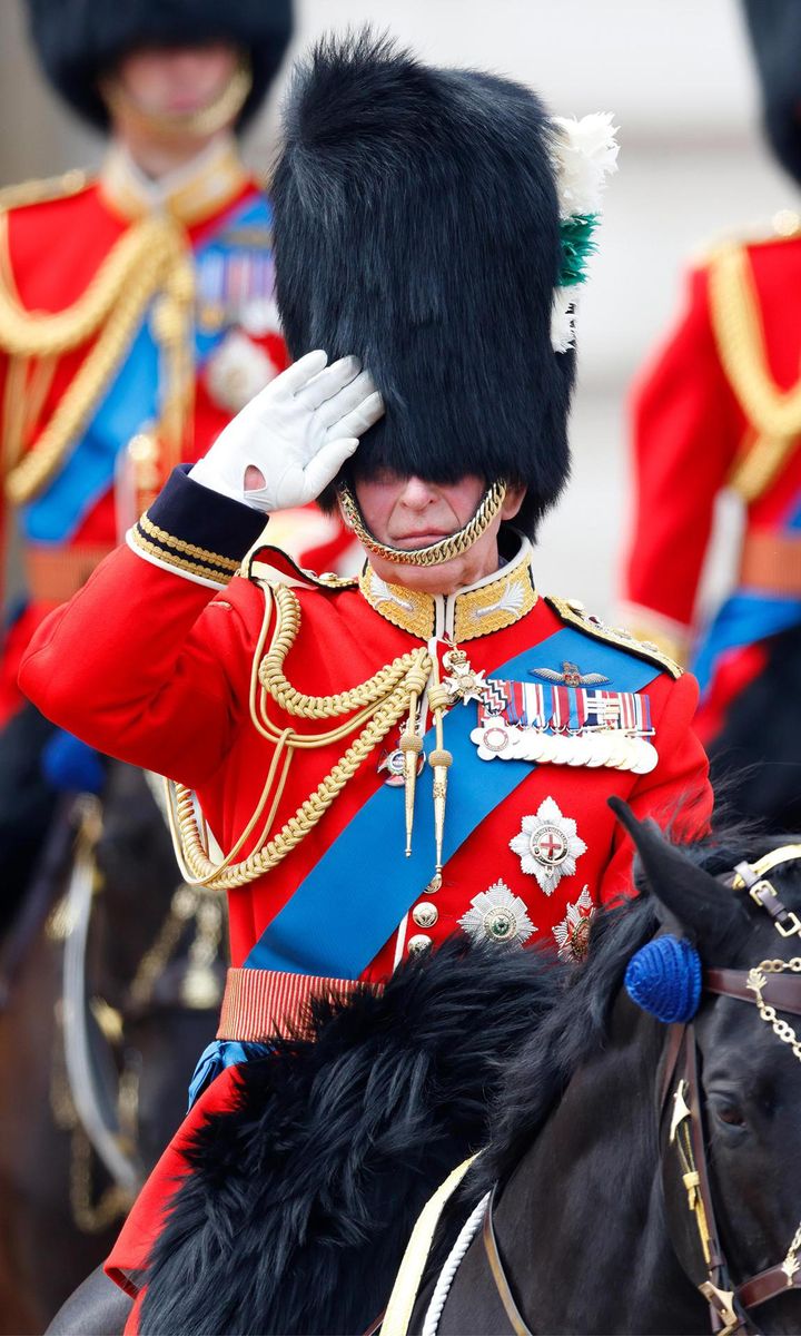 King Charles rode horseback at Trooping the Colour in 2023