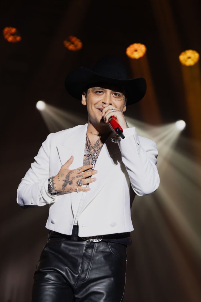 Christian Nodal performs at WiZink Center on July 05, 2024 in Madrid, Spain.  (Photo by Patricia J. Garcinuno/Redferns)