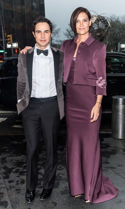 The previous night Katie Holmes had the perfect date to the Brooks Brothers Bicentennial Celebration at Jazz at Lincoln Center: designer Zac Posen.
Photo: Getty Images