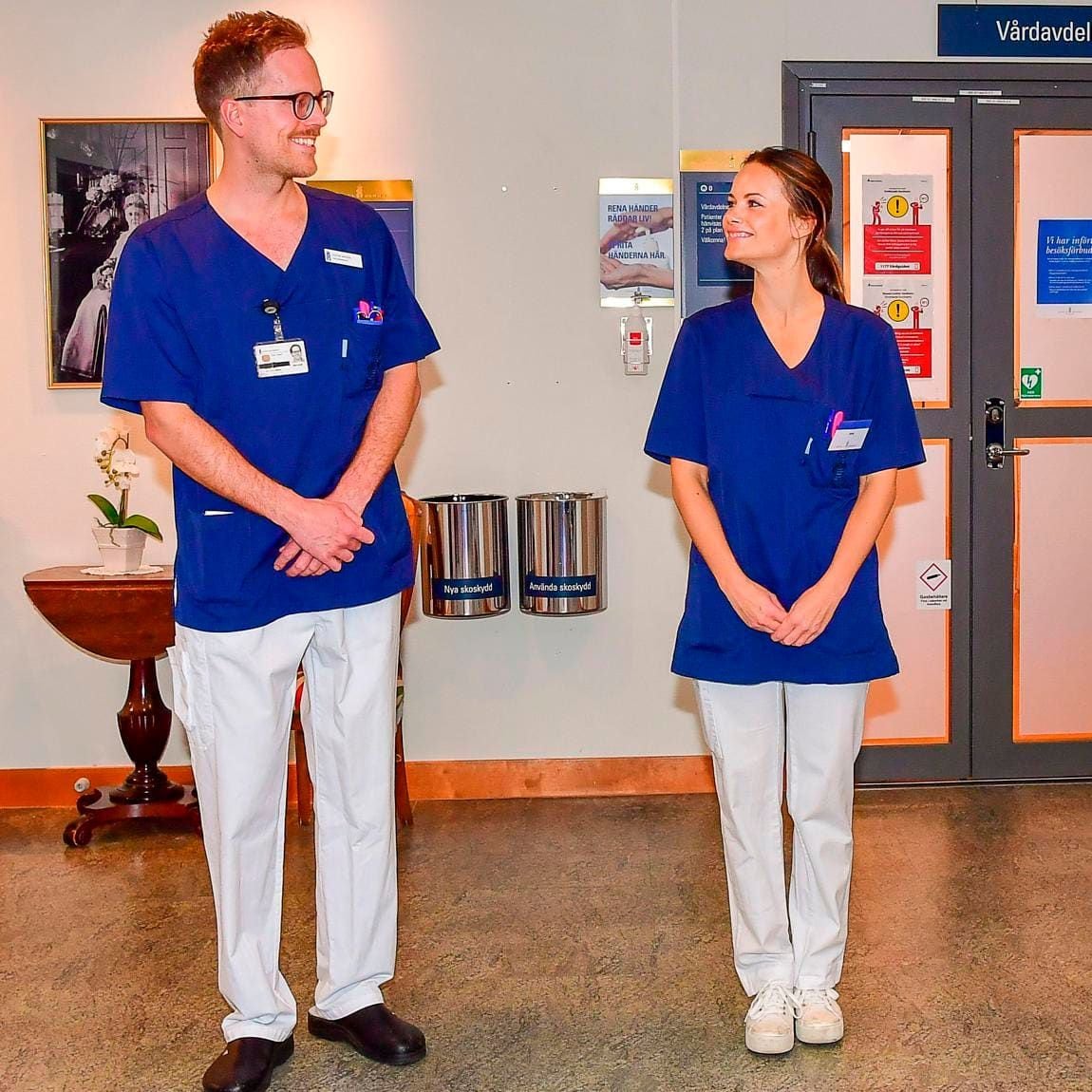 The royal began volunteering at Sweden's Sophiahemmet Hospital in April amid the COVID 19 pandemic