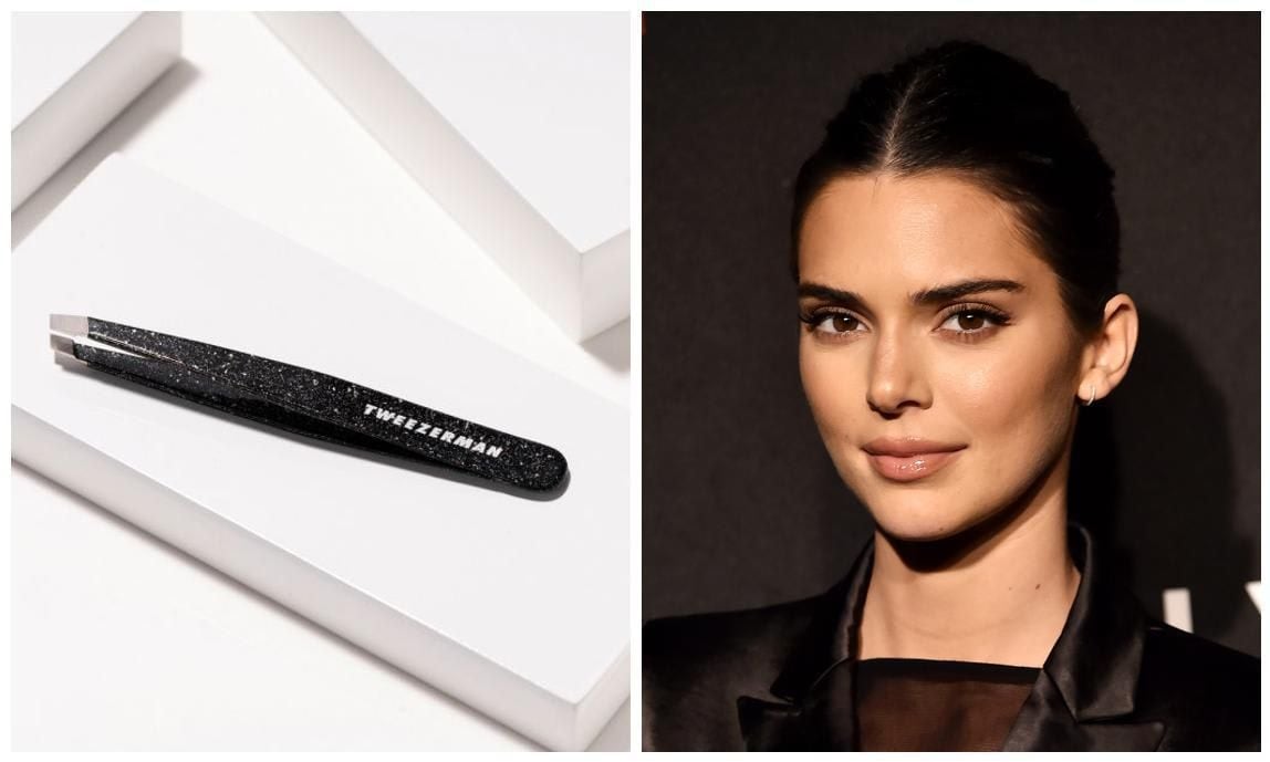 The tweezers that Kendall uses are from Tweezerman
