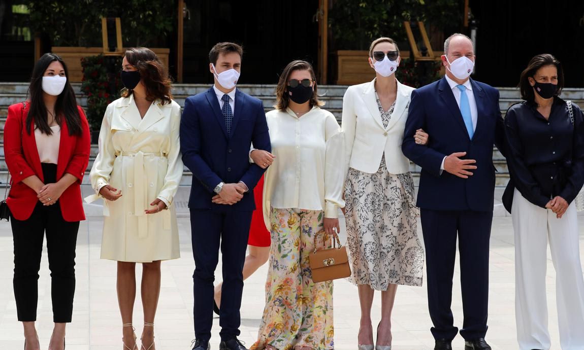 The Monaco royal family stepped out wearing face masks amid the COVID 19 pandemic