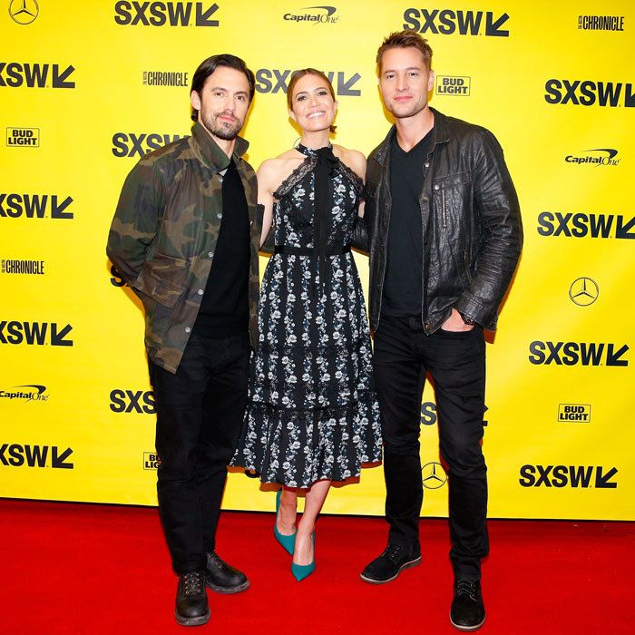 <b>Awards season might be over, but that doesn't mean the stars are slowing down! The celebrities descended on Austin, Texas for the 2018 South by Southwest Film Festival to debut their films and have some fun. Click through to see the best from the carpet and more!</b>
A different kind of <i>Big Three</i>! Milo Ventimiglia, Mandy Moore and Justin Hartley traveled to SXSW where they gave a preview of the season 2 finale, including what an old Jack Pearson looks like.
Photo: Getty Images