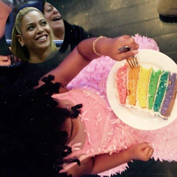 <a href="https://us.hellomagazine.com/tags/1/beyonce/"><strong>Beyonce</strong></a> and Jay Z's daughter Blue Ivy had an extravagant rainbow multi-layer cake for her birthday.
Photo: Instagram/@beyonce/Getty Imgaes