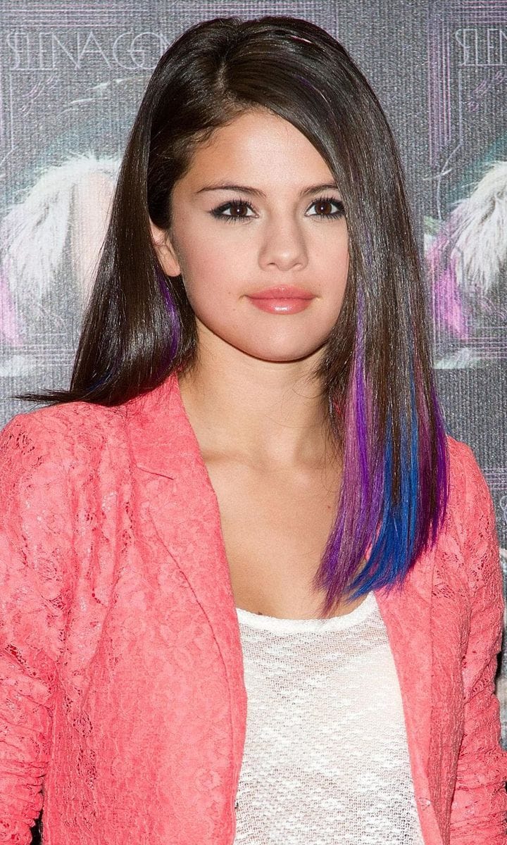 Selena Gomez with colored hair