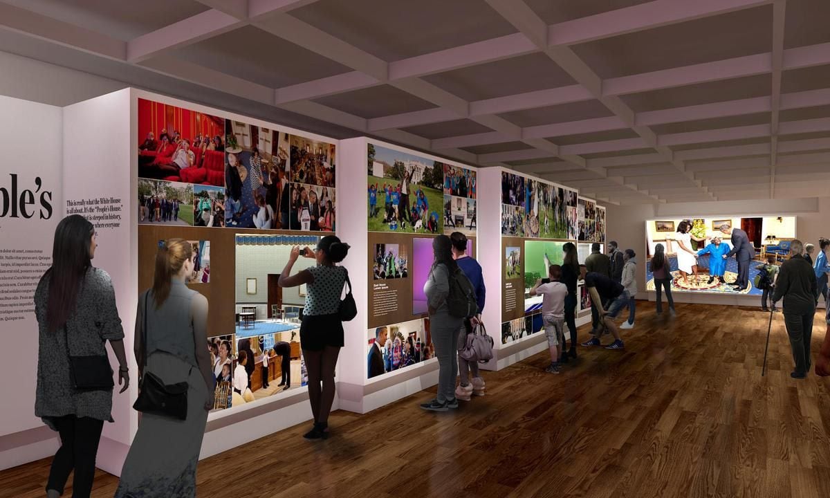 Rendering of the Obama Presidential Center’s “Opening the White House” exhibit.