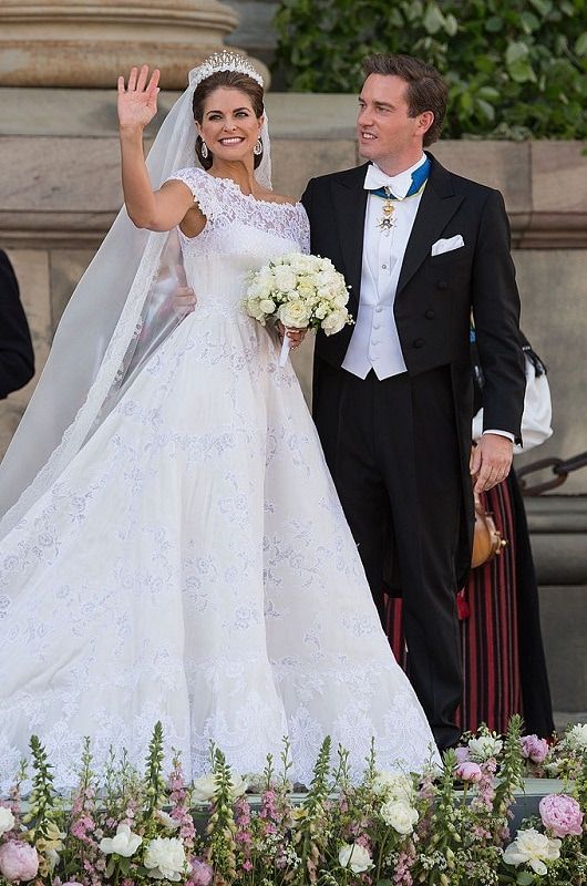 Princess Madeleine of Sweden and her wedding dress