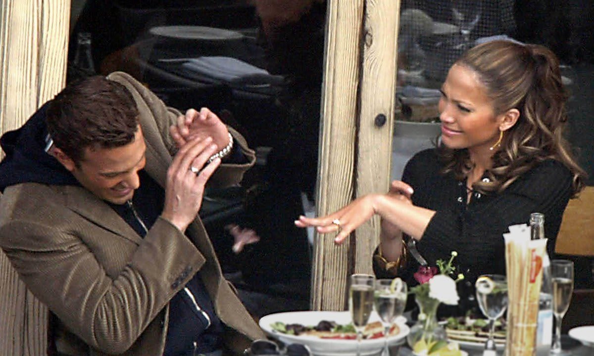 Jennifer Lopez and Ben Affleck confirming engagement