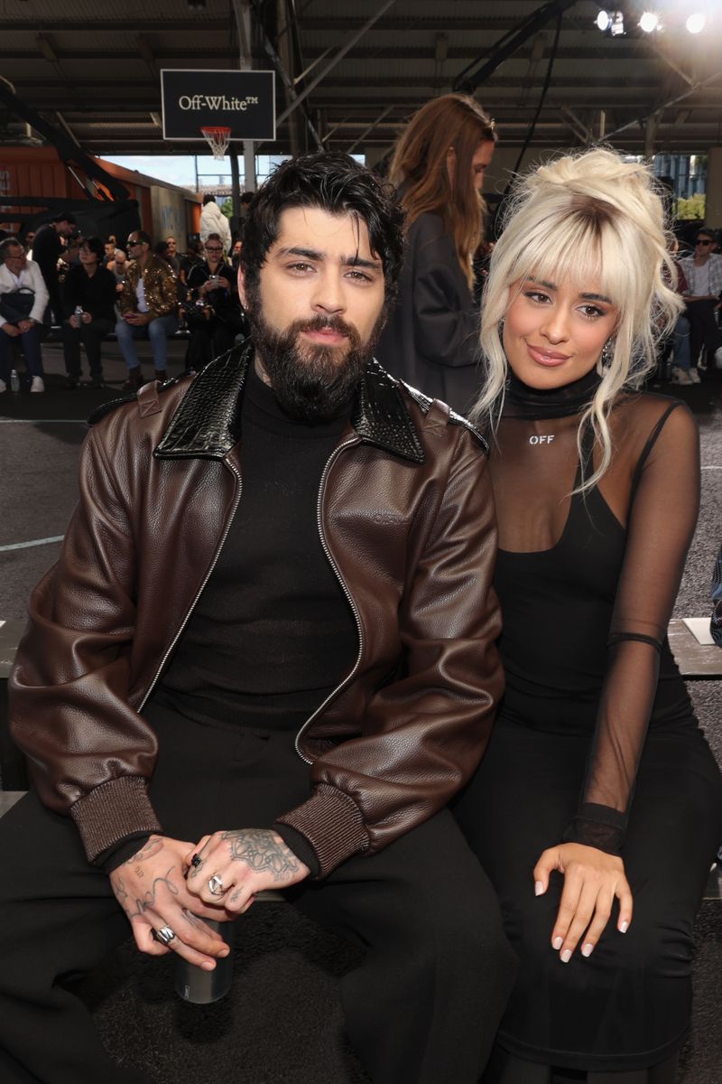 Zayn Malik and Camila Cabello attend the Off-White fashion show during the September 2024 New York Fashion Week 