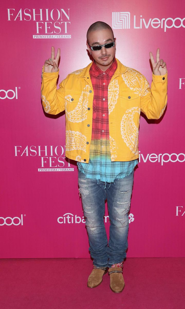 J Balvin colorful wardrobe