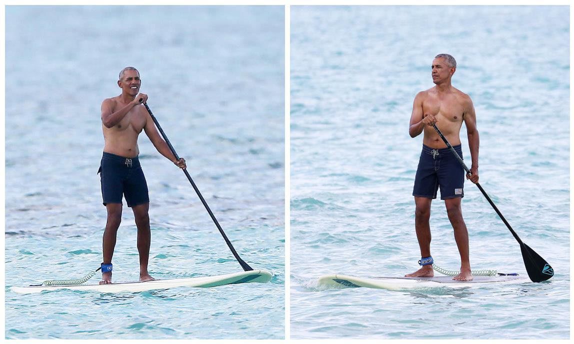 Barack Obama Paddle boarding