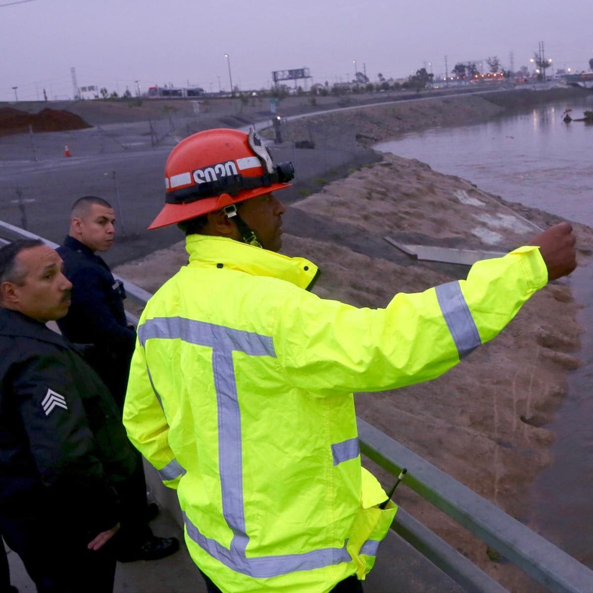 Rescue For Man Who Fell In Flooded Waterway