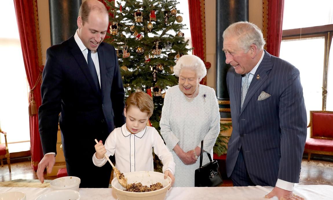 The new portrait was taken the same day the royals prepared pudding at the palace