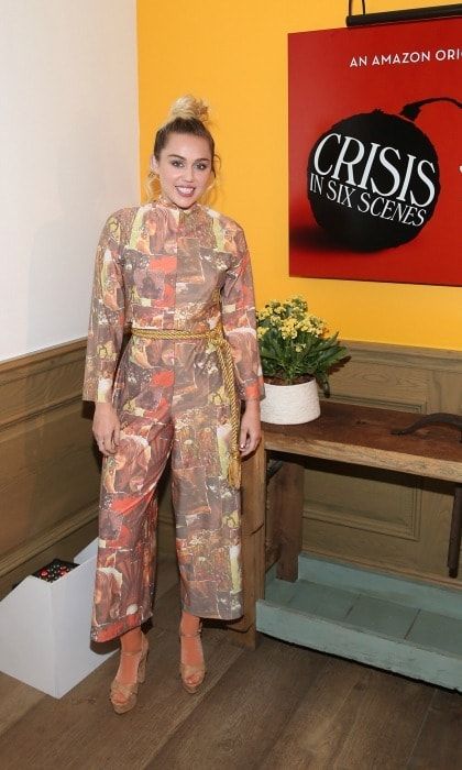 September 15: Miley Cyrus was fearless in prints during the world premiere of <i>Crisis in Six Scenes</i> in NYC.
Photo: Rob Kim/Getty Images for Amazon