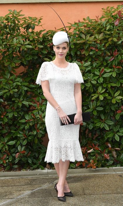 Lady Kitty Spencer, niece of Princess Diana, at 2019 Royal Ascot