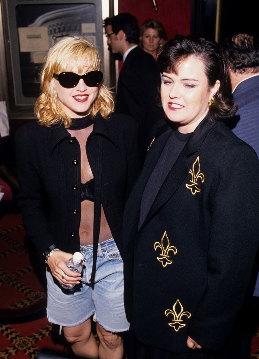 Madonna and Rosie O'Donnell a the after party for the premiere of  "A League of Their Own"