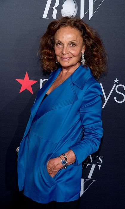 Designer Diane von Furstenberg opted for a blue blazer for the Macy's Presents Fashion's Front Row at Madison Square Garden.
Photo: Roy Rochlin/FilmMagic