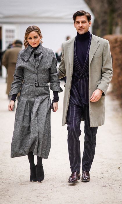 Talk about couple style goals! Olivia Palermo and her husband Johannes Huebl coordinated their outfits for the Christian Dior show.
Photo: Edward Berthelot/Getty Images