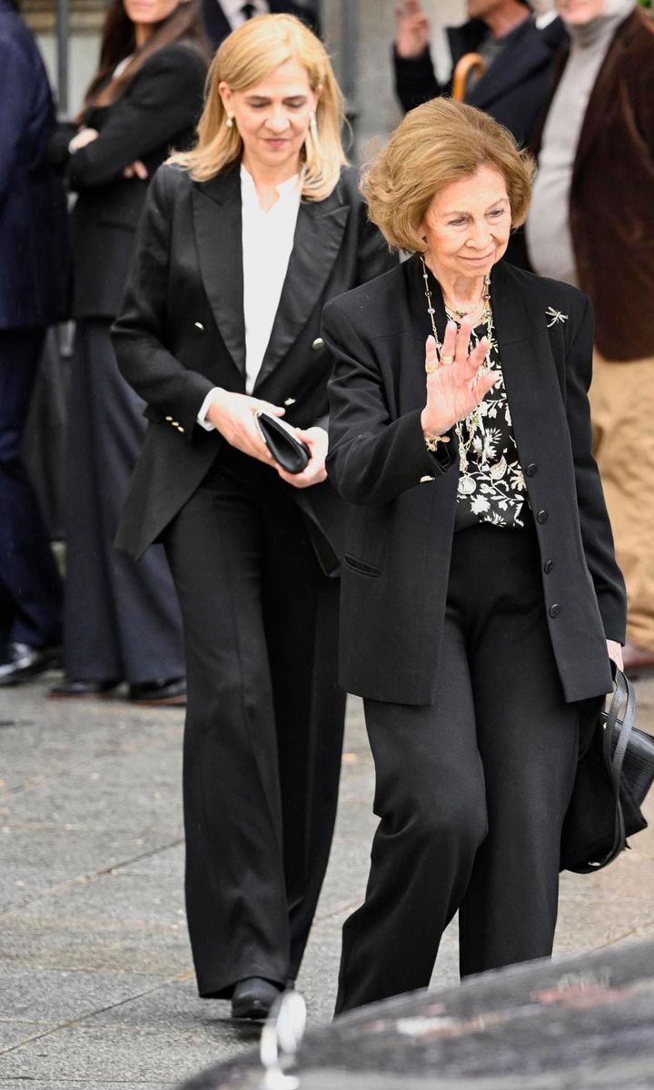 Queen Sofia was out on April 8 for a mass in honor of her late nephew