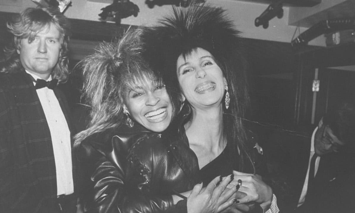 Tina Turner Hugs Cher At The MTV Awards Party