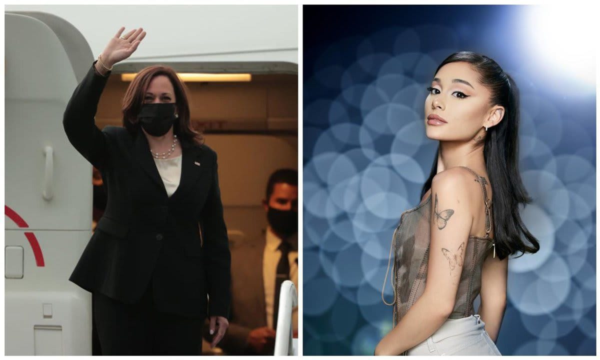 Madam Vice President Kamala Harris and singer / songwriter Ariana Grande