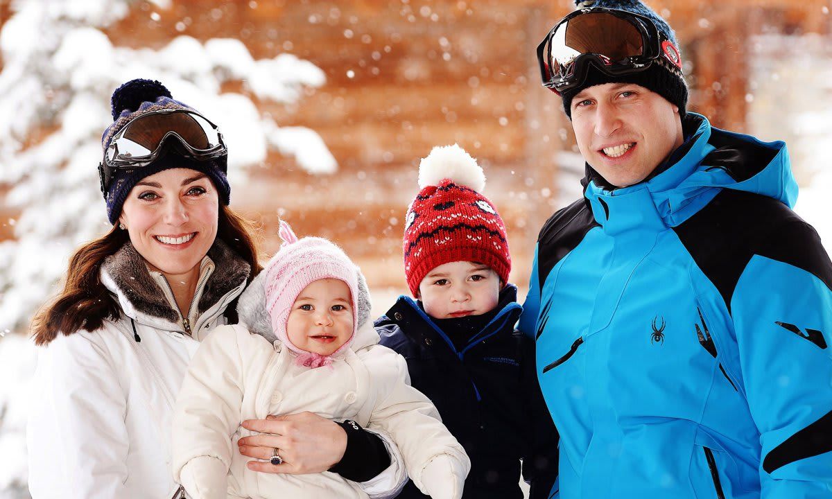 The Duke and Duchess enjoyed a family ski break in the French Alps with their young son and daughter.