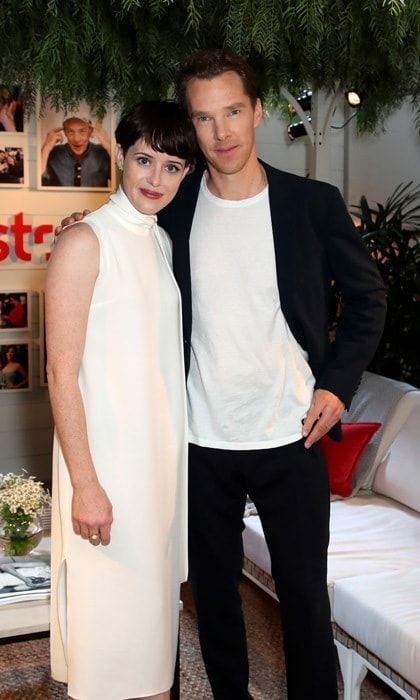 Two Brits, one stage. Claire Foy and Benedict Cumberbatch teamed up for Variety Studio's Actors on Actors presented by Shutterstock in L.A.
Photo: Variety/Shutterstock