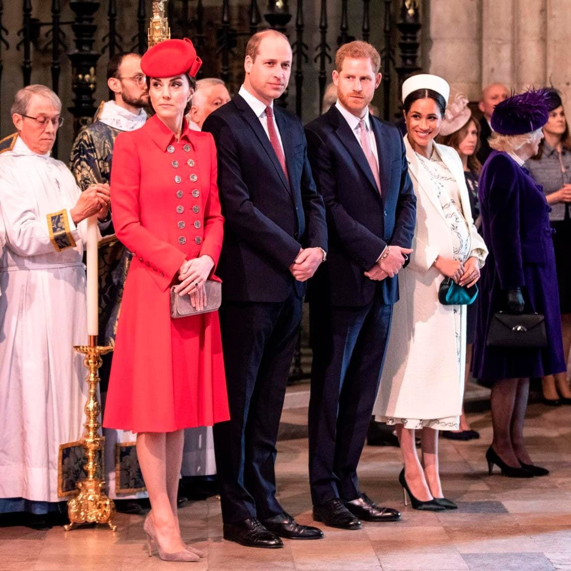 The Cambridges and Sussexes attended the Commonwealth Day service at Westminster Abbey in 2019