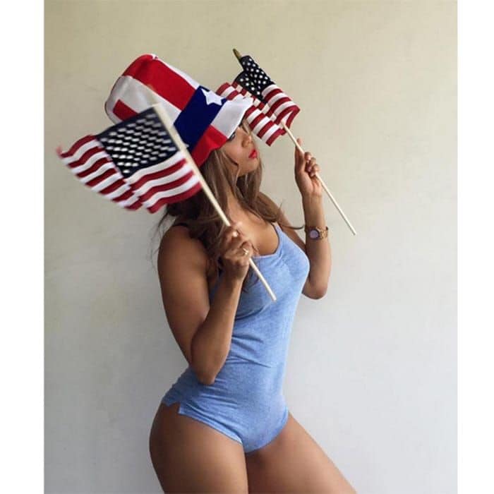 <b>Tyra Banks</B>
'Aunty Sam' got the party started in flag-waving style, but unfortunately because of her hat we can't quite tell if she remembered to 'smize'!
Photo: Instagram/@tyrabanks